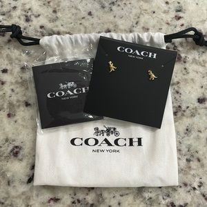 Coach Mini Dinosaur Earrings